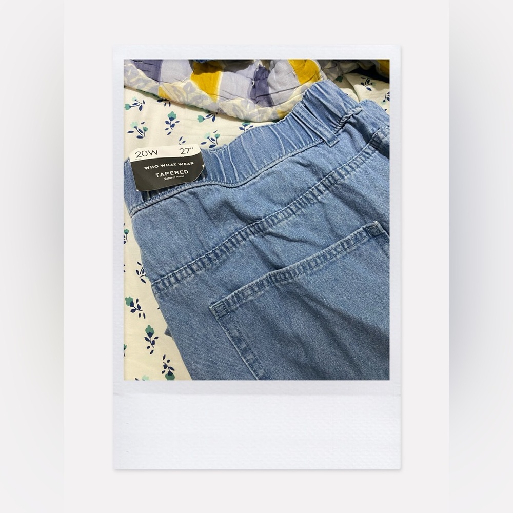 Target/Who What Wear 👖 Sz 20W Lightwash Denim Tapered Pants